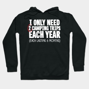 I Only Need 2 Camping Trips Each Year Hoodie